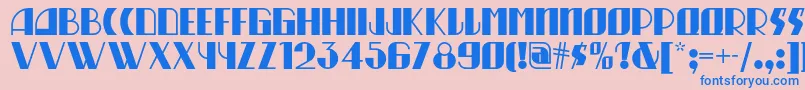 Munchausennf Font – Blue Fonts on Pink Background
