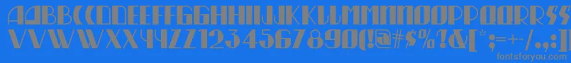Munchausennf Font – Gray Fonts on Blue Background