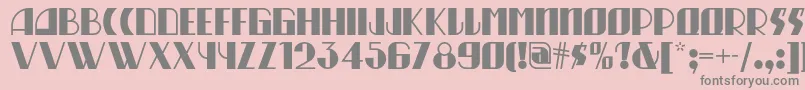 Munchausennf Font – Gray Fonts on Pink Background