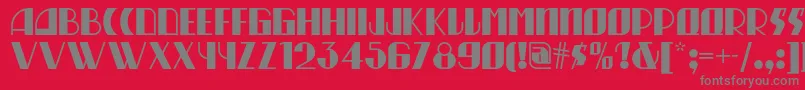 Munchausennf Font – Gray Fonts on Red Background