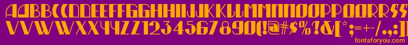 Munchausennf Font – Orange Fonts on Purple Background