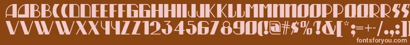 Munchausennf Font – Pink Fonts on Brown Background
