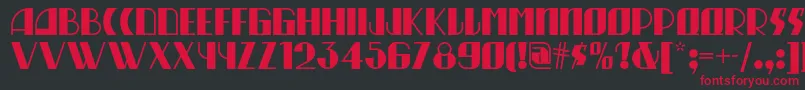 Munchausennf Font – Red Fonts on Black Background