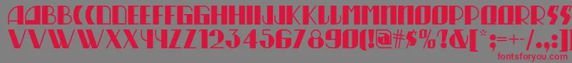 Munchausennf Font – Red Fonts on Gray Background