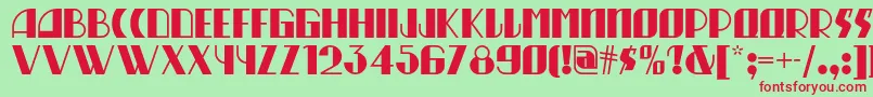 Munchausennf Font – Red Fonts on Green Background
