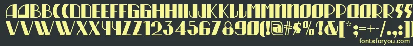 Munchausennf Font – Yellow Fonts on Black Background