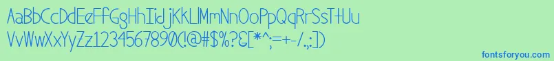 フォントSexCandy – 青い文字は緑の背景です。