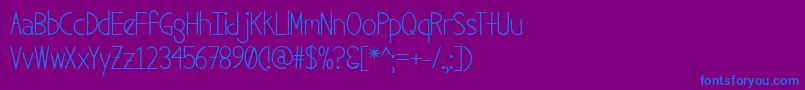 SexCandy-fontti – siniset fontit violetilla taustalla