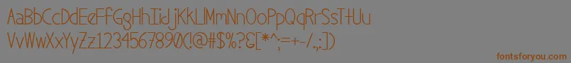 SexCandy Font – Brown Fonts on Gray Background