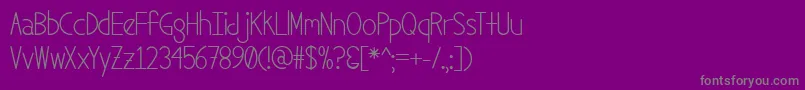 Fonte SexCandy – fontes cinzas em um fundo violeta