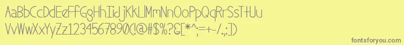 SexCandy Font – Gray Fonts on Yellow Background