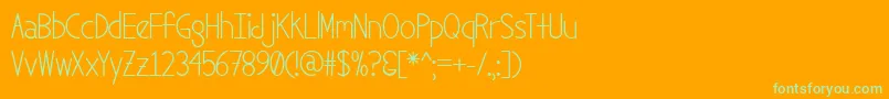 SexCandy-fontti – vihreät fontit oranssilla taustalla
