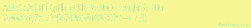 Police SexCandy – polices vertes sur fond jaune