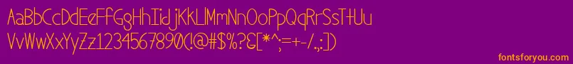 フォントSexCandy – 紫色の背景にオレンジのフォント