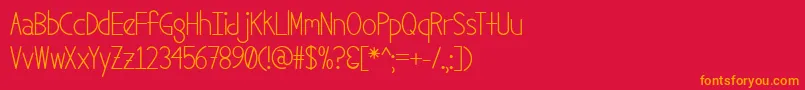 Шрифт SexCandy – оранжевые шрифты на красном фоне