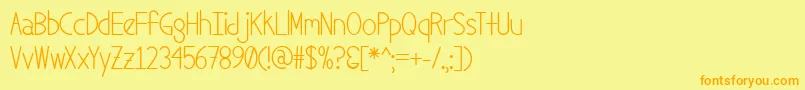 SexCandy Font – Orange Fonts on Yellow Background
