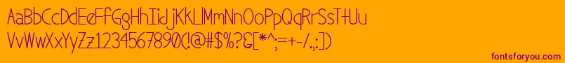 SexCandy Font – Purple Fonts on Orange Background
