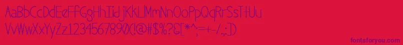 SexCandy Font – Purple Fonts on Red Background