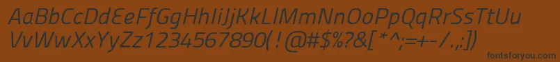 Panefresco400wtitalic Font – Black Fonts on Brown Background