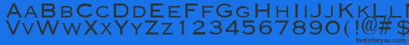 EngraverLight Font – Black Fonts on Blue Background