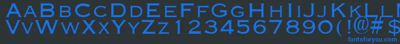 EngraverLight Font – Blue Fonts on Black Background