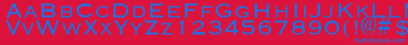 EngraverLight Font – Blue Fonts on Red Background