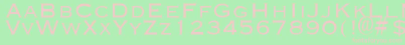 EngraverLight Font – Pink Fonts on Green Background