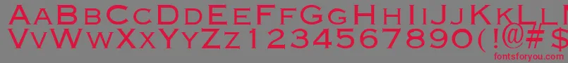 EngraverLight Font – Red Fonts on Gray Background