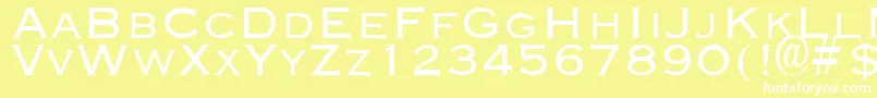 EngraverLight Font – White Fonts on Yellow Background