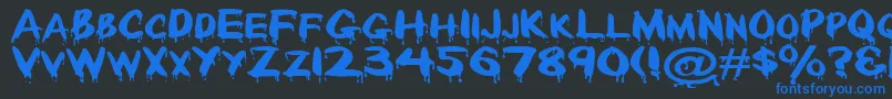 Paintdrp Font – Blue Fonts on Black Background