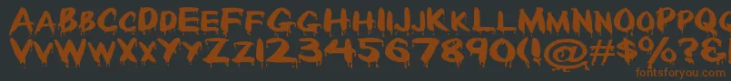 Подробнее о шрифте Paintdrp Шрифт Paintdrp – коричневые шрифты на чёрном фоне