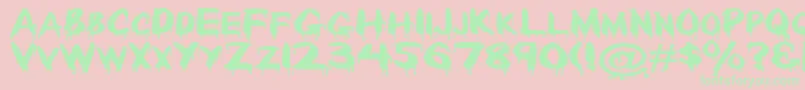 Paintdrp Font – Green Fonts on Pink Background