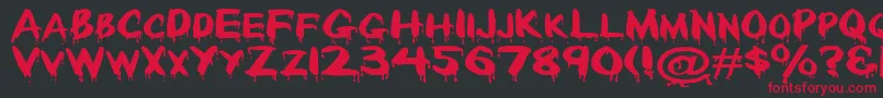 Paintdrp Font – Red Fonts on Black Background