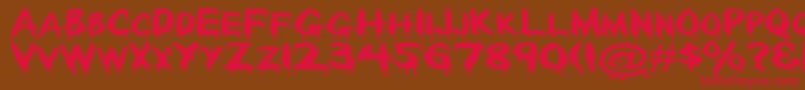 Paintdrp Font – Red Fonts on Brown Background