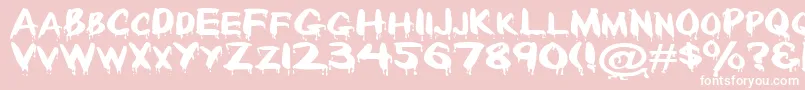 Paintdrp Font – White Fonts on Pink Background