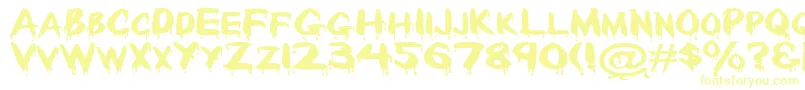 Czcionka Paintdrp – żółte czcionki
