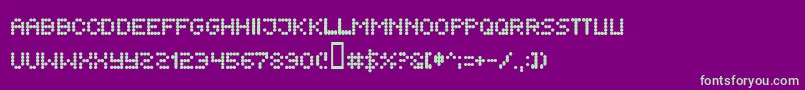 Flytningar Font – Green Fonts on Purple Background