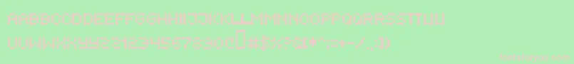 Flytningar Font – Pink Fonts on Green Background