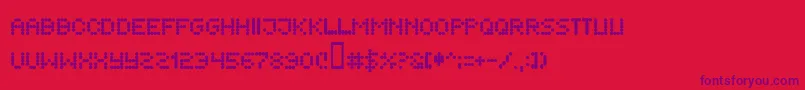 Flytningar Font – Purple Fonts on Red Background