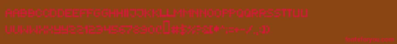 Flytningar Font – Red Fonts on Brown Background