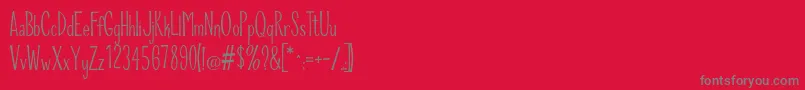 RiddleUpright Font – Gray Fonts on Red Background