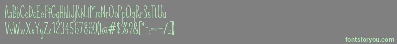 RiddleUpright Font – Green Fonts on Gray Background