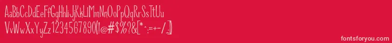 RiddleUpright Font – Pink Fonts on Red Background
