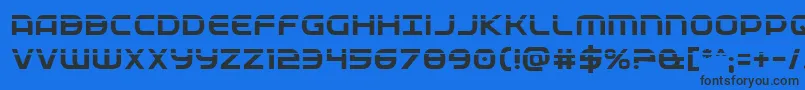 Fedservicelaser Font – Black Fonts on Blue Background