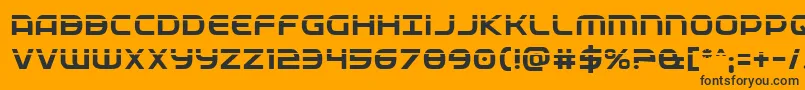 Fedservicelaser Font – Black Fonts on Orange Background