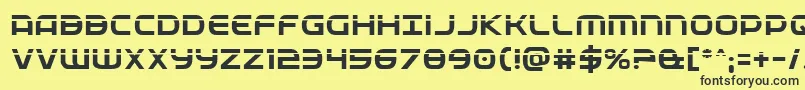 Fedservicelaser Font – Black Fonts on Yellow Background