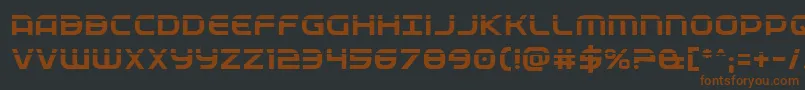 Шрифт Fedservicelaser – коричневые шрифты на чёрном фоне