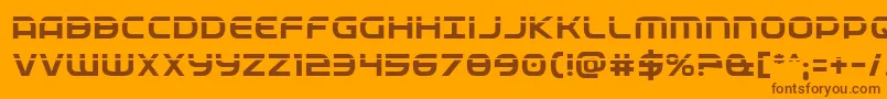 Fedservicelaser Font – Brown Fonts on Orange Background