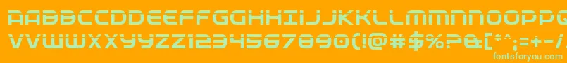 Шрифт Fedservicelaser – зелёные шрифты на оранжевом фоне