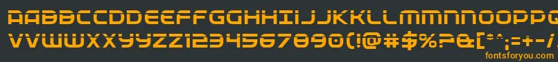 Шрифт Fedservicelaser – оранжевые шрифты на чёрном фоне